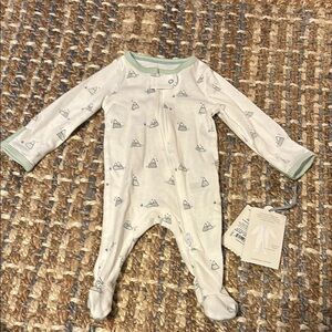 White and Green Kids One Piece